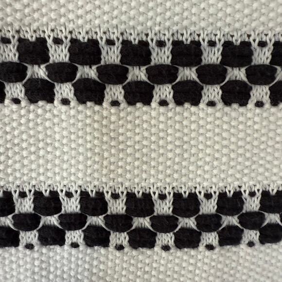 Talbots Size 3X knit white black waterfall blanket sweater - Picture 8 of 10